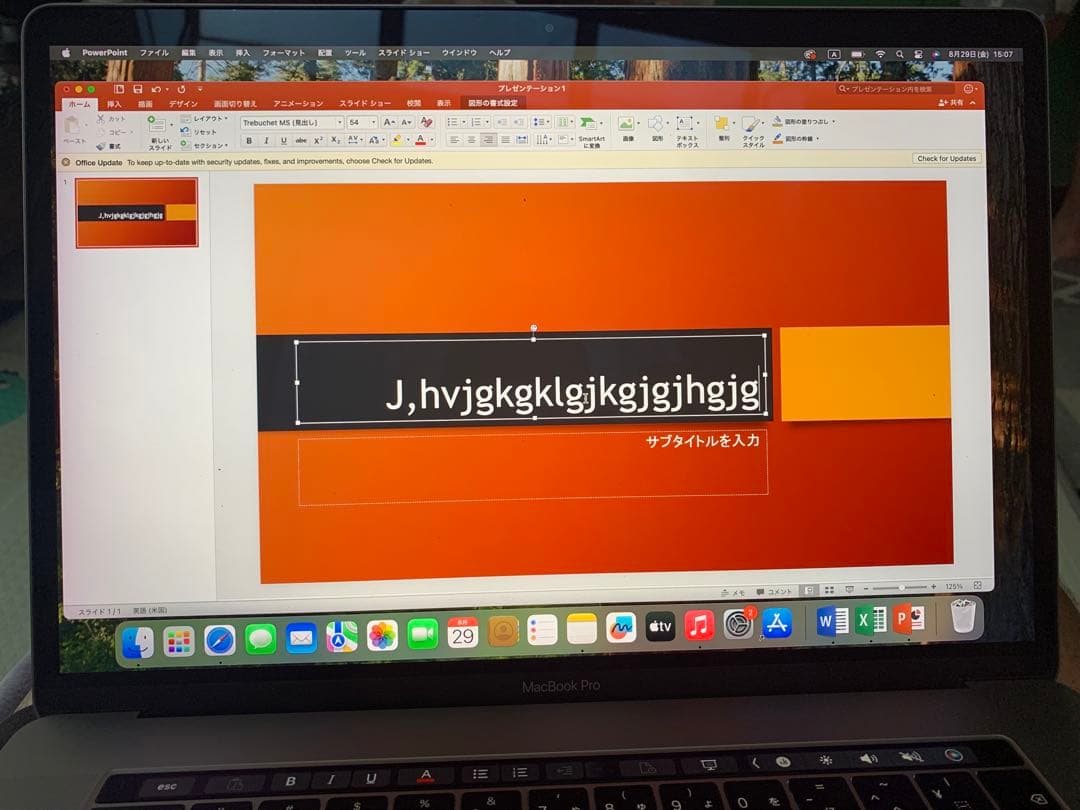 MacBook Pro 15インチ/Core i9 24GB