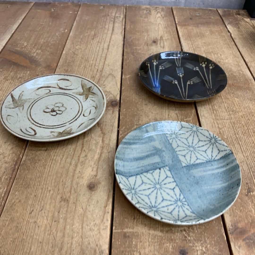 D-5 【趣のある和食器】柄違い小皿・小鉢 12点セット（黒塗箱付き）まとめ売り