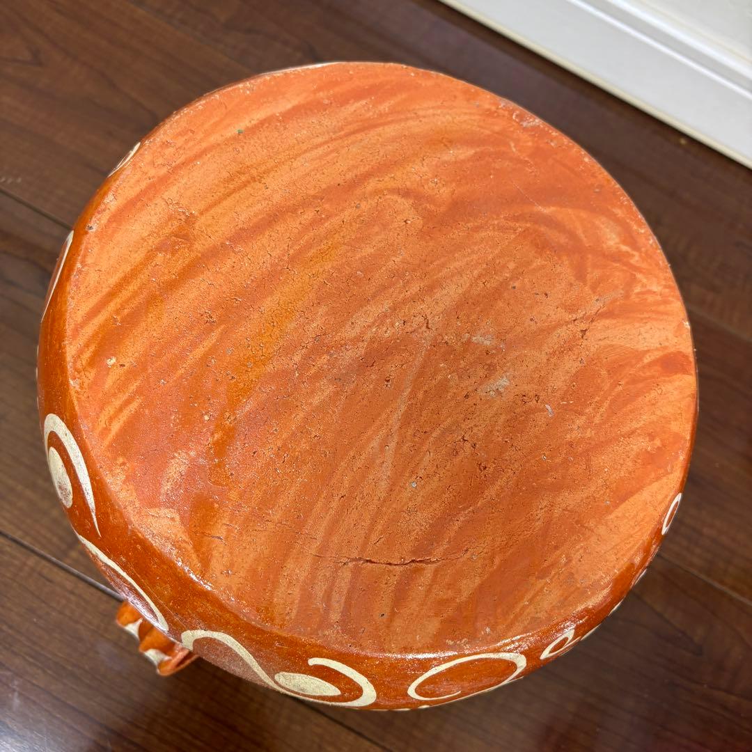 メキシコ　トナラ焼き　鍋　ハンドペイント