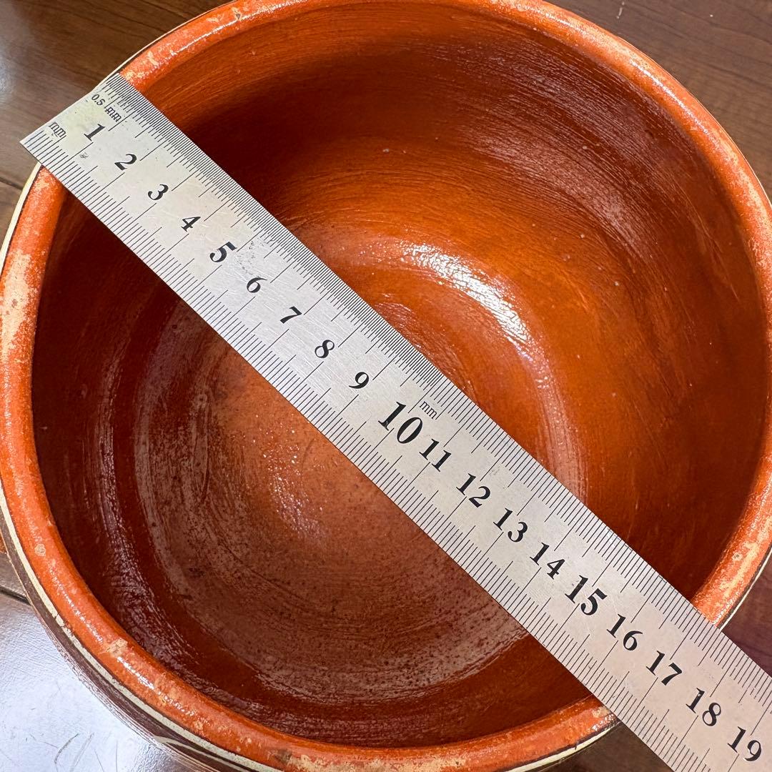 メキシコ　トナラ焼き　鍋　ハンドペイント