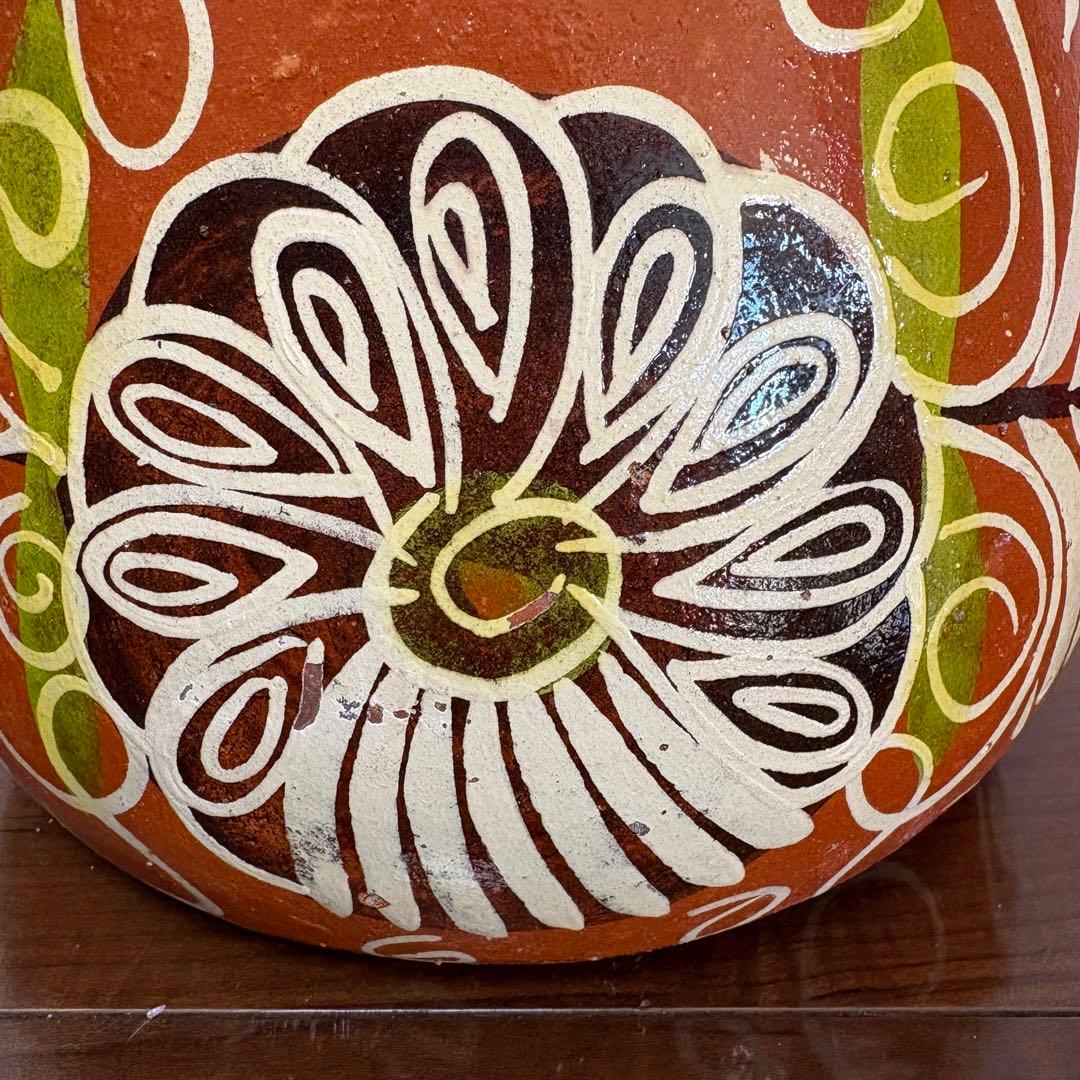 メキシコ　トナラ焼き　鍋　ハンドペイント