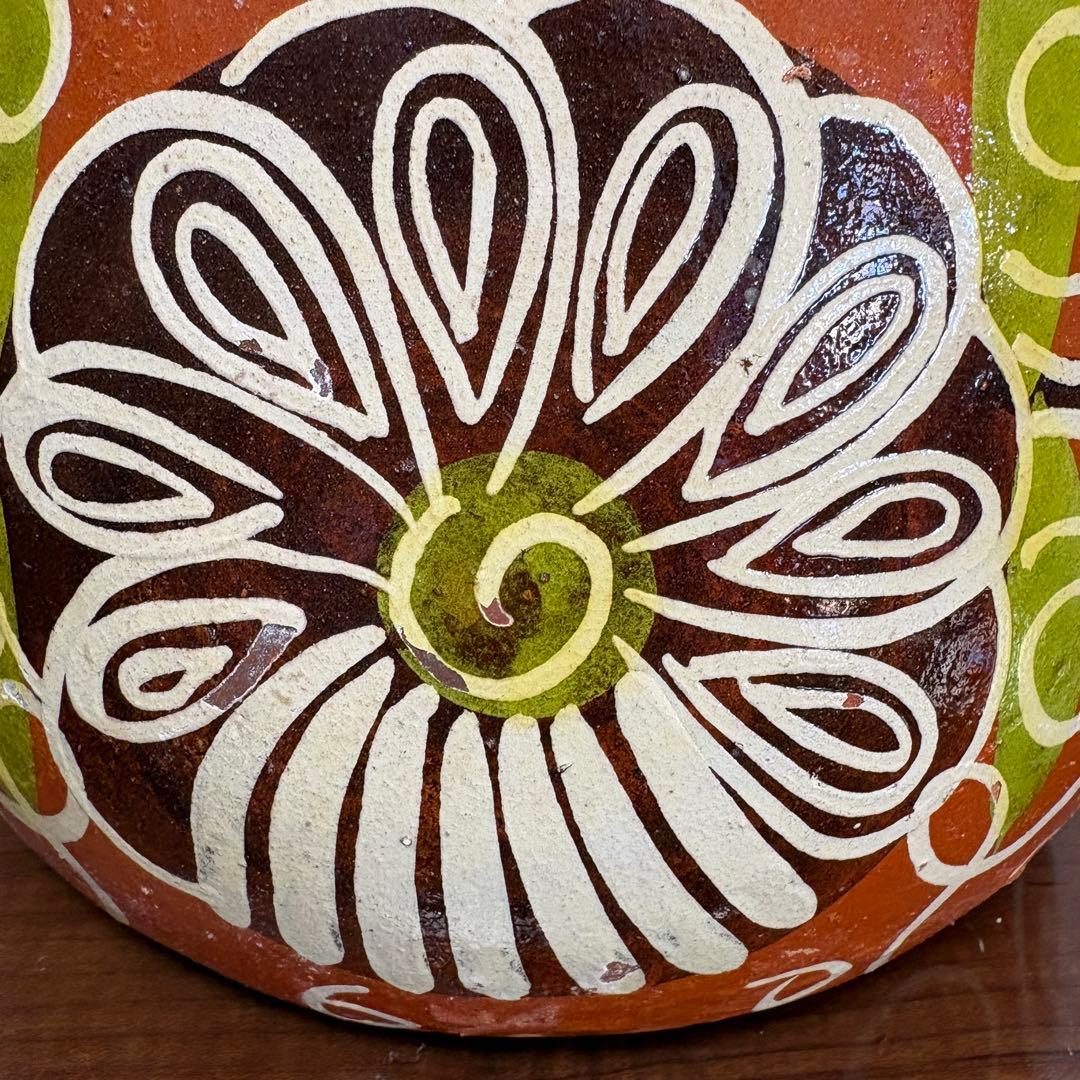 メキシコ　トナラ焼き　鍋　ハンドペイント