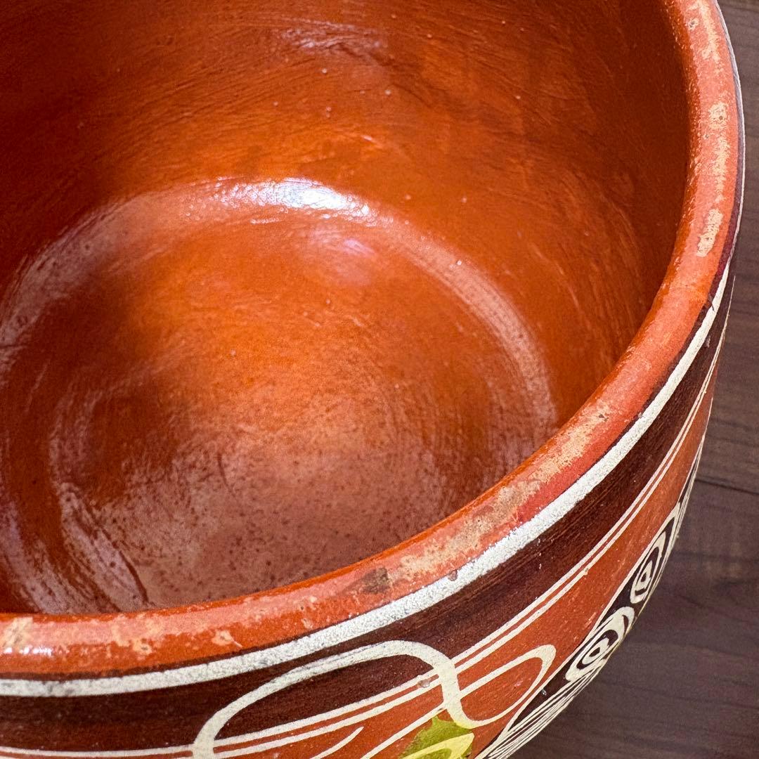 メキシコ　トナラ焼き　鍋　ハンドペイント