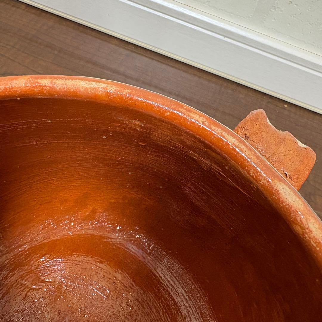 メキシコ　トナラ焼き　鍋　ハンドペイント