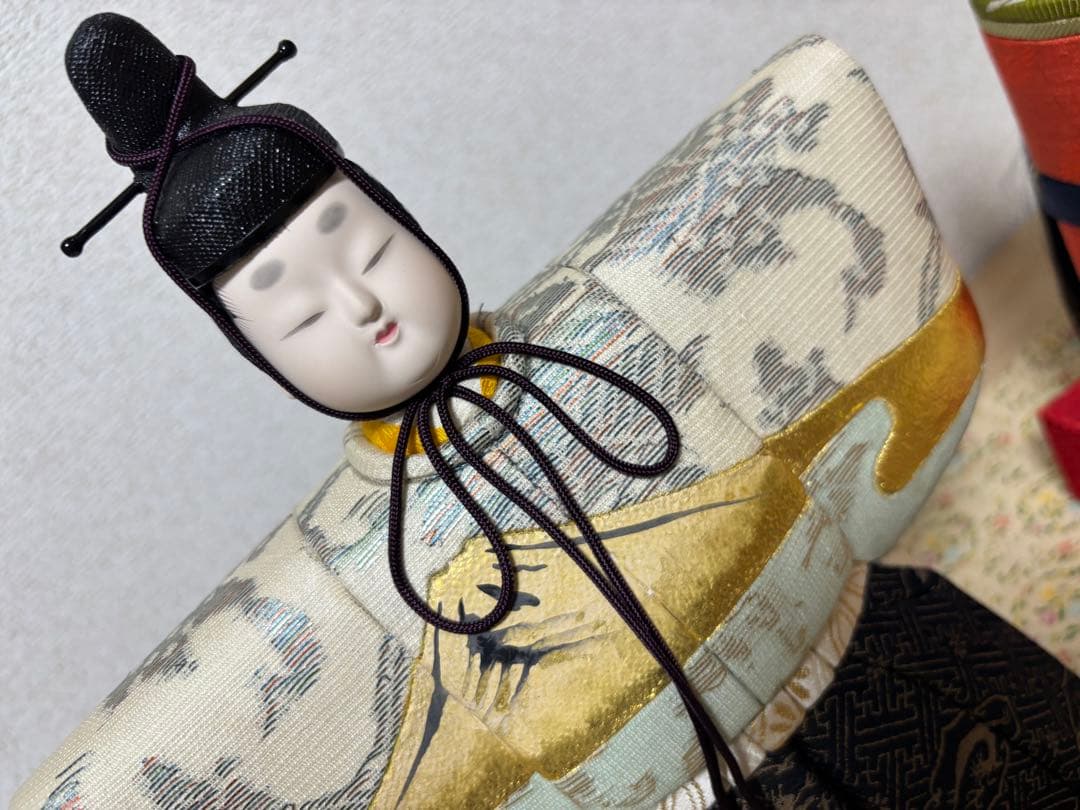 雛人形 立雛　真多呂人形　富士山　伝統的な雛祭り　桐箱入り