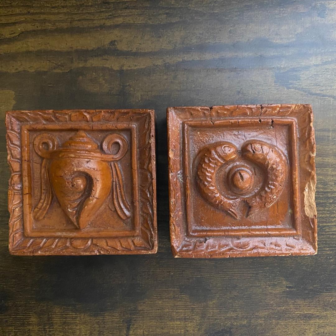 レンガ彫刻（高級芸術品）仏教　ネパール製　即購入可