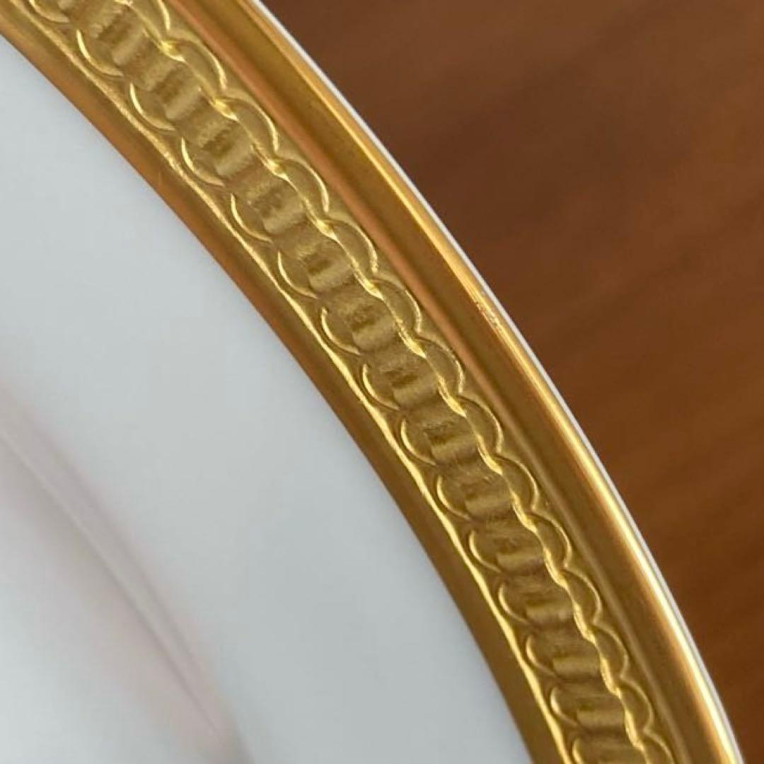 大倉陶園 クラウン エンボス デザート皿 プレート 20cm 2枚