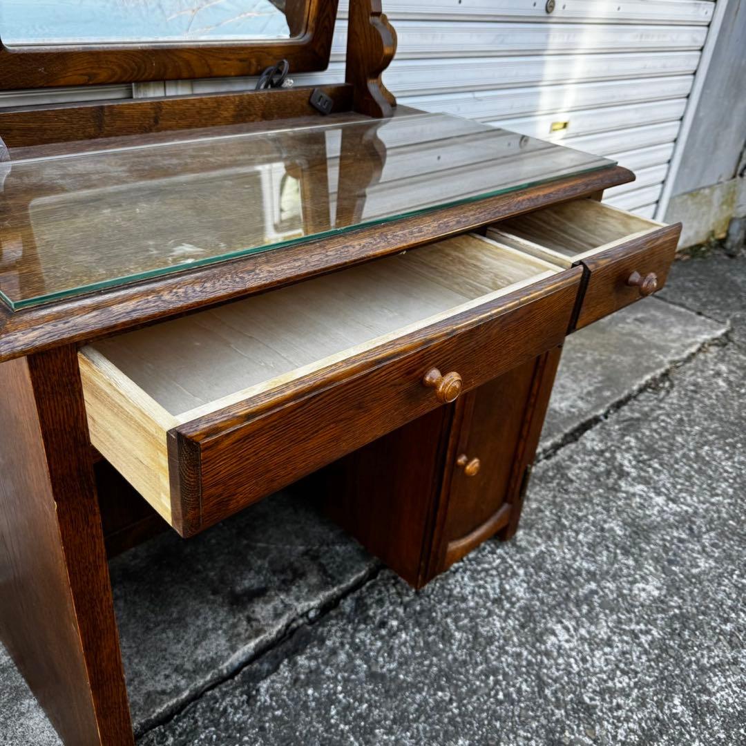 アンティーク品✨葉山ガーデン ドレッサー 片袖ドレッサー 木製 鏡台 インテリア