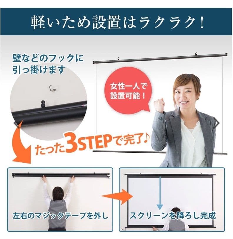 【未使用】シアターハウス 160インチ BTP3550WEH 掛け軸式