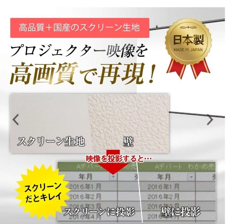【未使用】シアターハウス 160インチ BTP3550WEH 掛け軸式