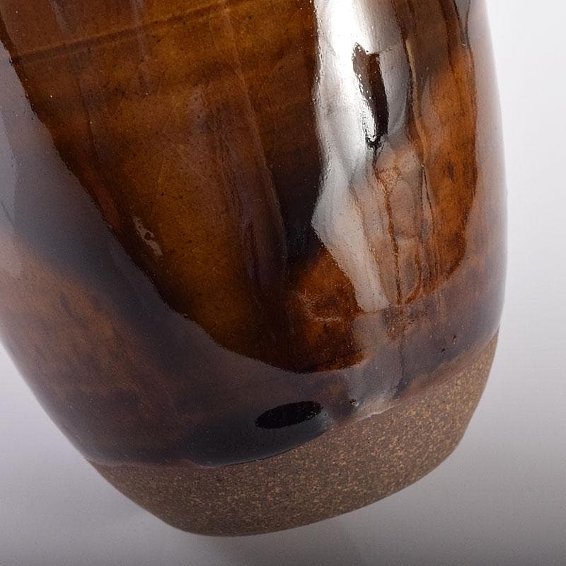 茶道具　藤崎寿山造　模高取横嶽茶入　仕覆付　共箱　V　7314