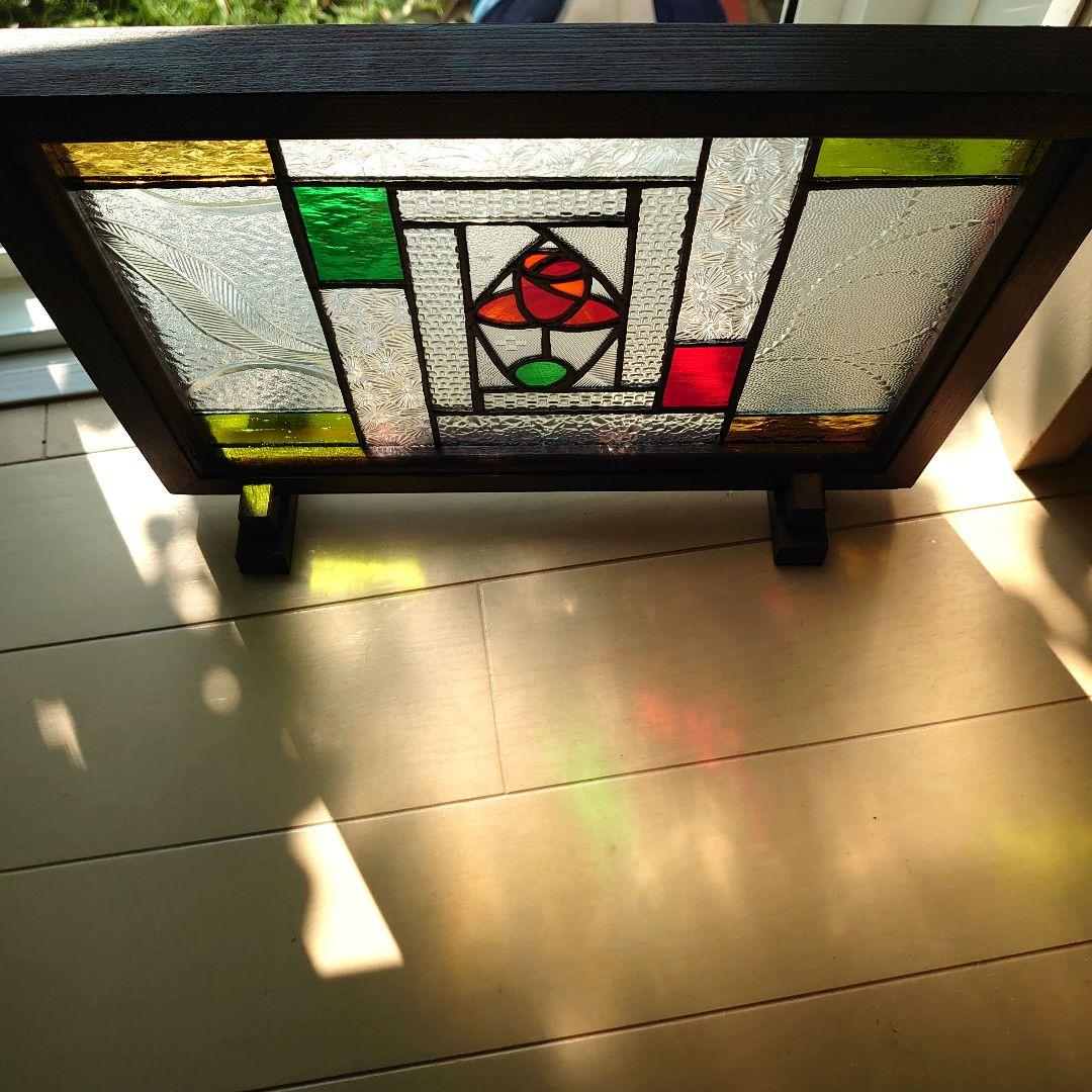 ステンドグラス アンティーク薔薇デザイン