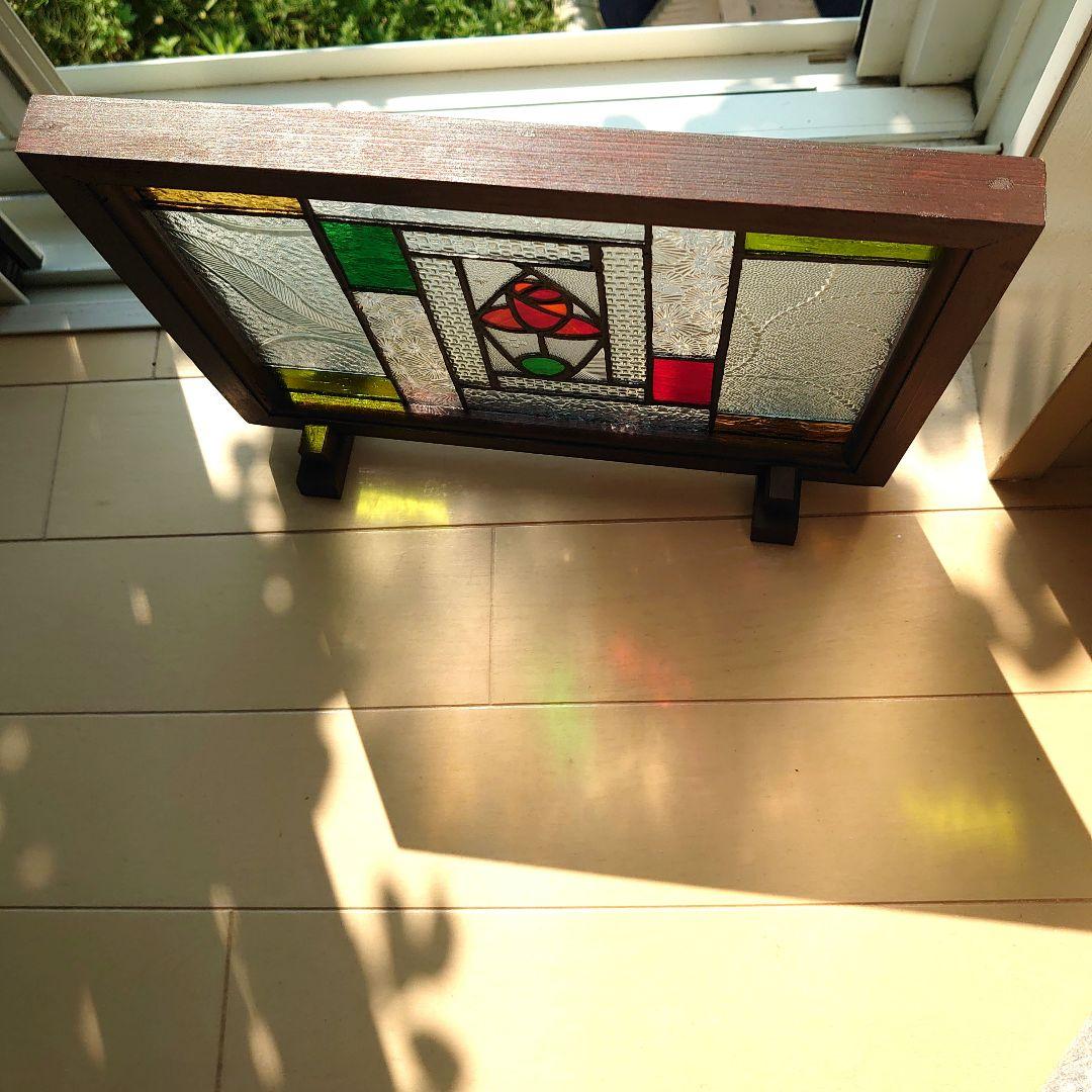 ステンドグラス アンティーク薔薇デザイン