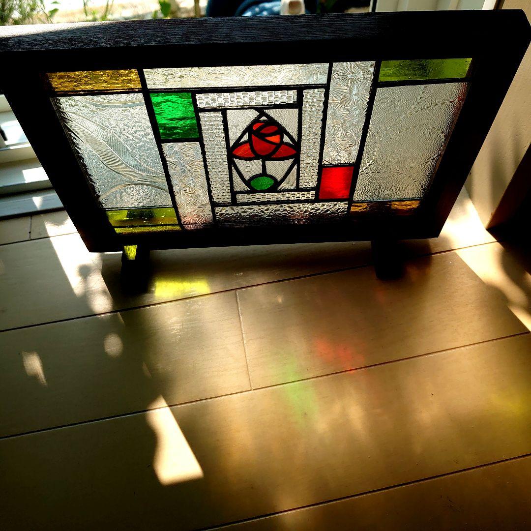 ステンドグラス アンティーク薔薇デザイン