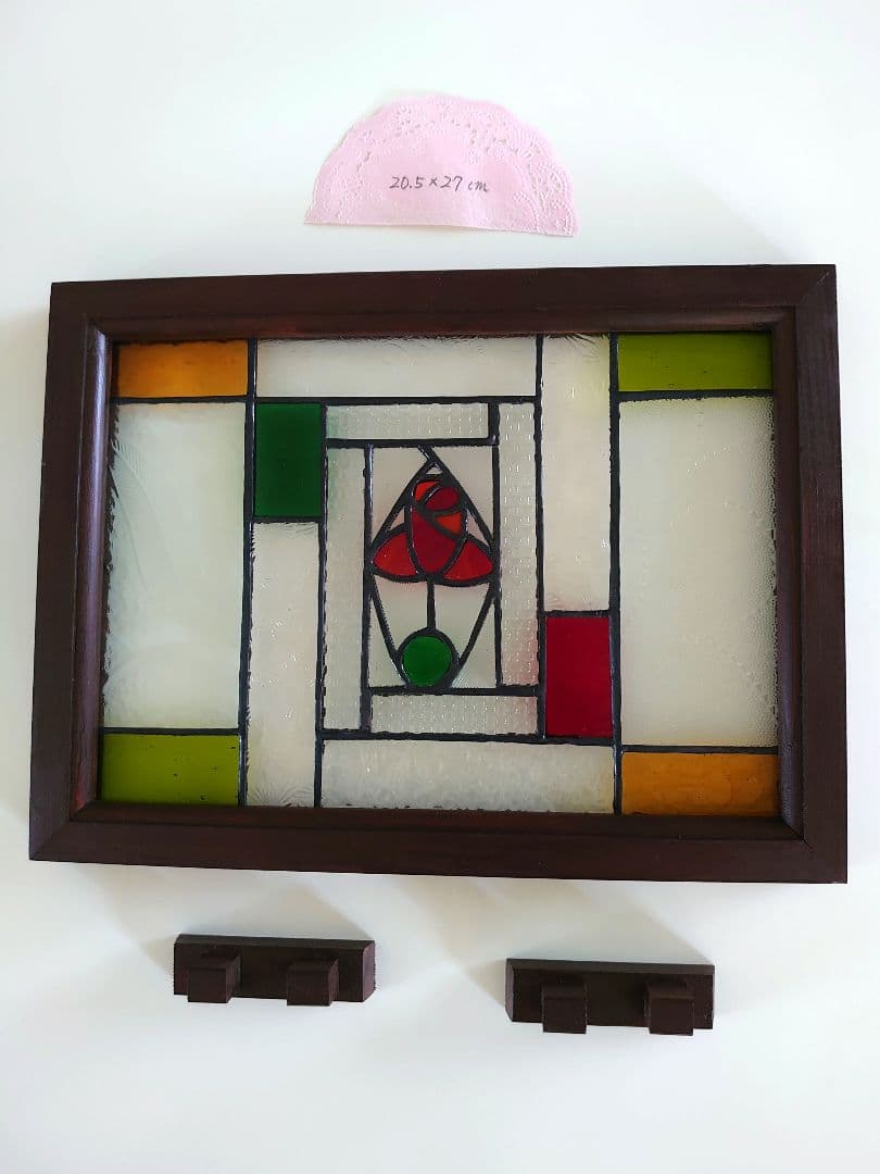 ステンドグラス アンティーク薔薇デザイン