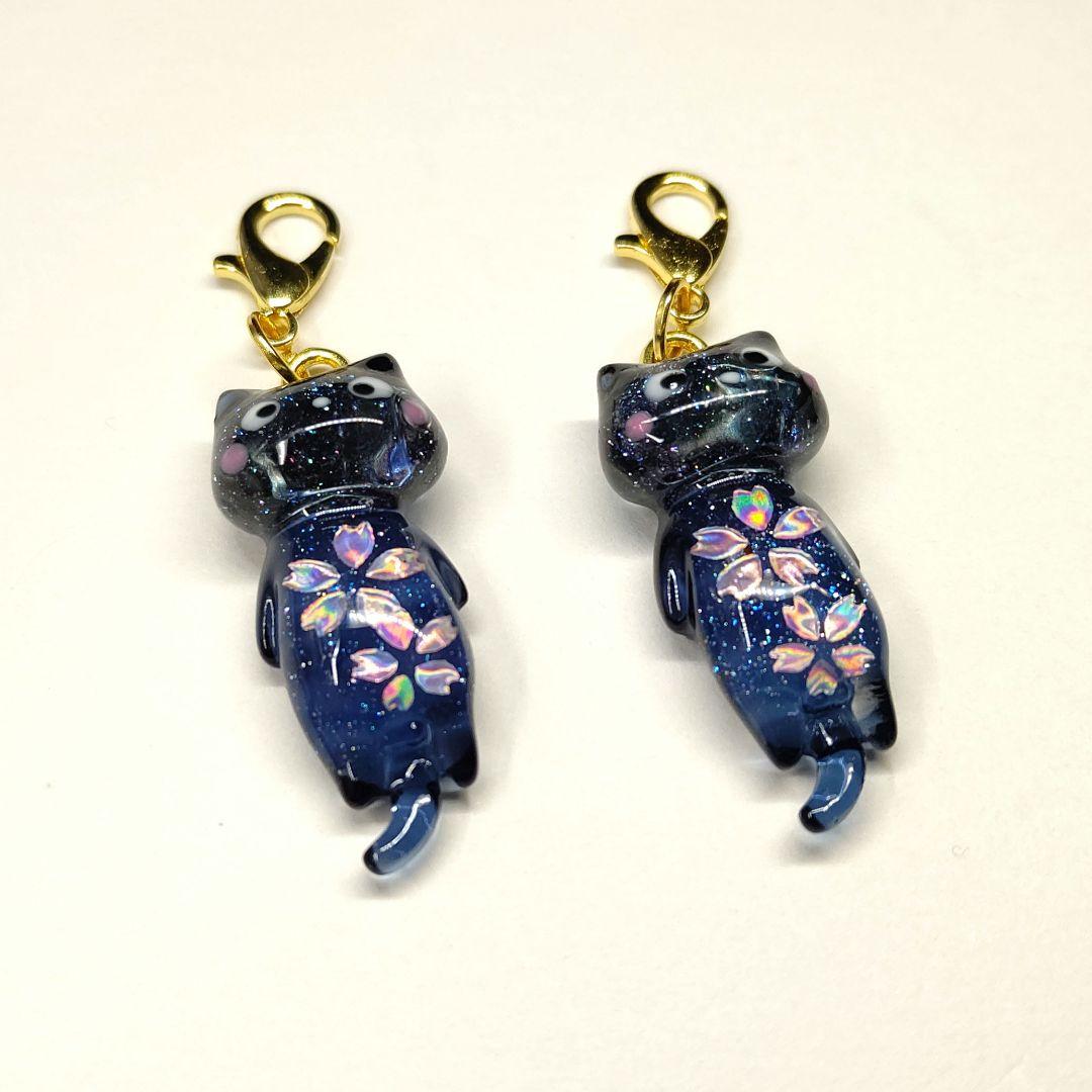 専用商品K-10055 失われた野生ねこチャーム(夜桜 桜 夜空)