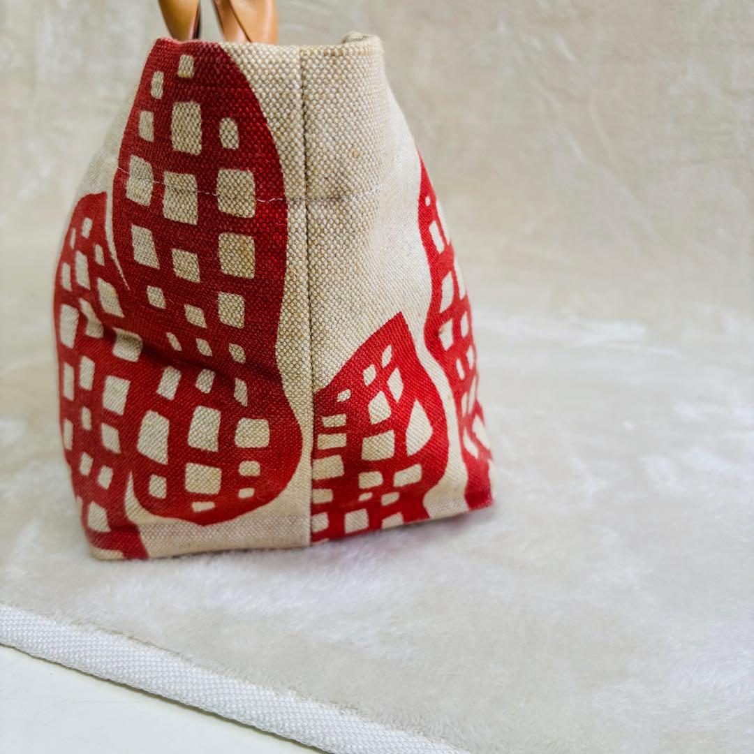 atelier か猫 幌バッグ ピーナツ柄　横長