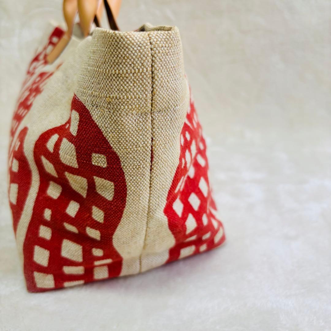 atelier か猫 幌バッグ ピーナツ柄　横長