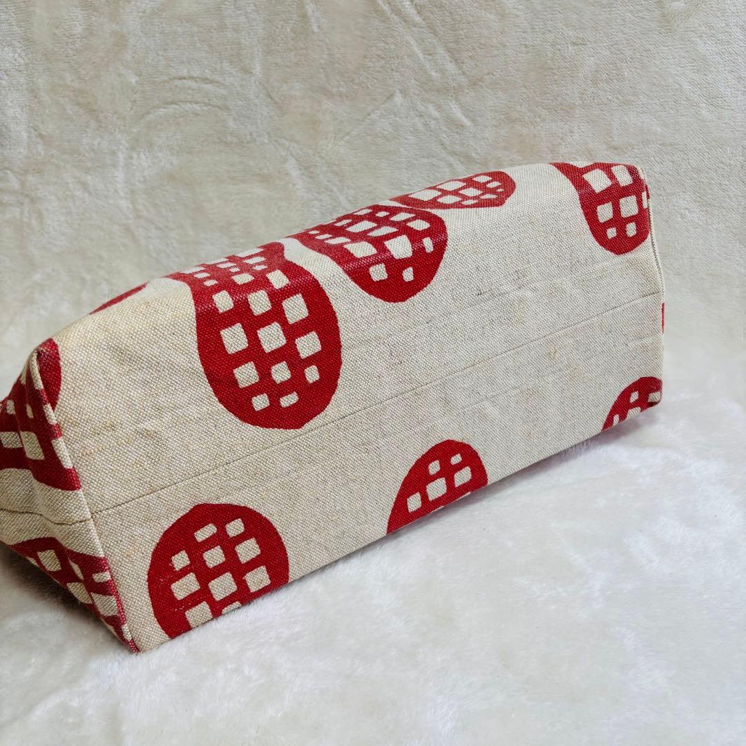 atelier か猫 幌バッグ ピーナツ柄　横長