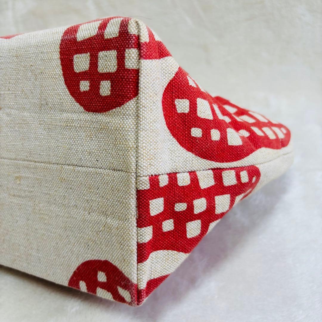 atelier か猫 幌バッグ ピーナツ柄　横長