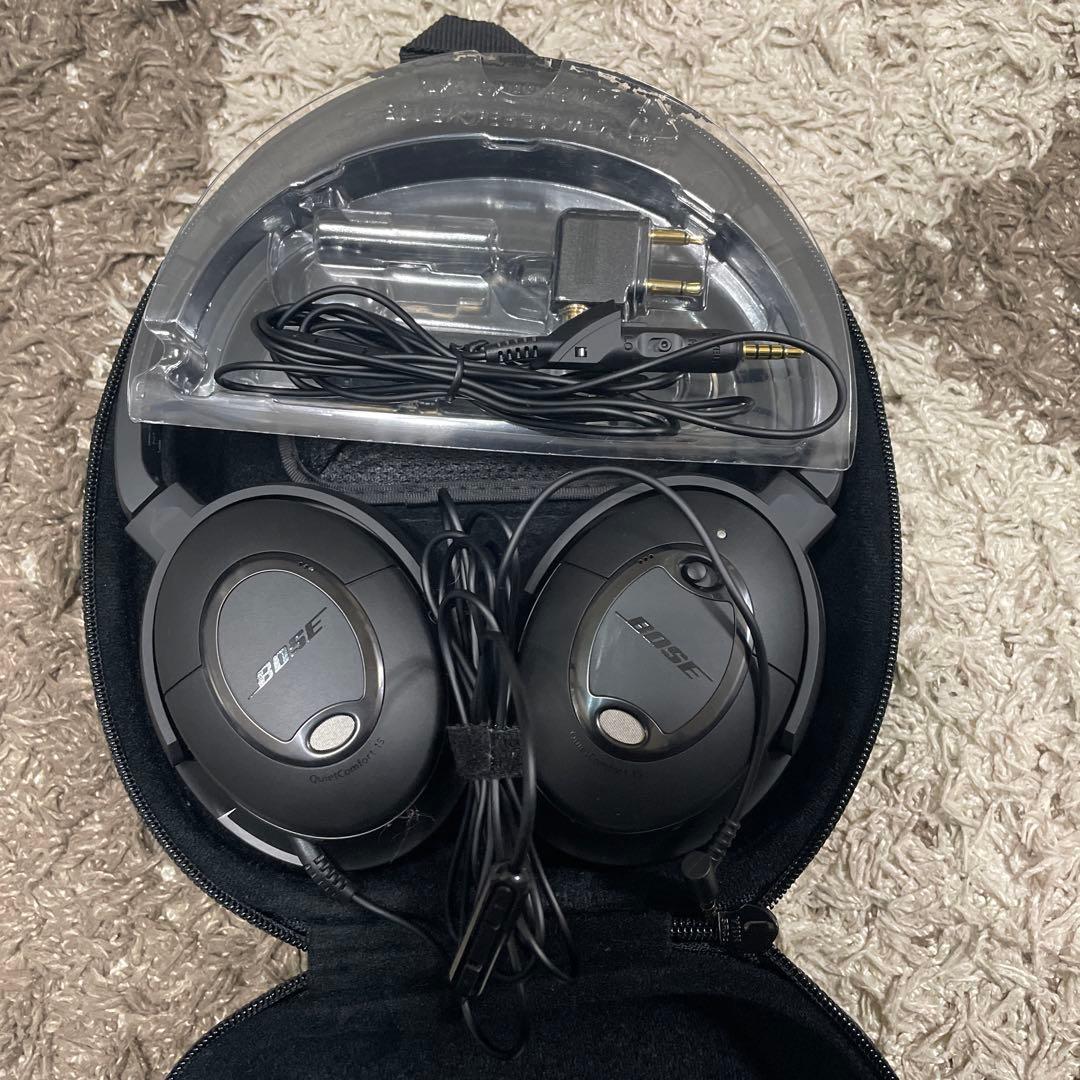 Bose QC15 有線ヘッドホン キャリングケース付き