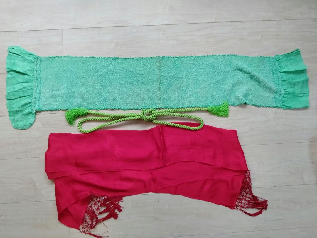 ７歳　四ツ身　七五三　正絹　着物と帯セット