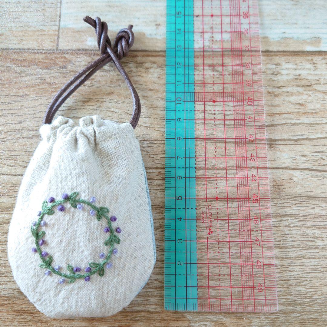 ちっちゃな巾着サシェ/詰替えタイプ【ラベンダーリース】