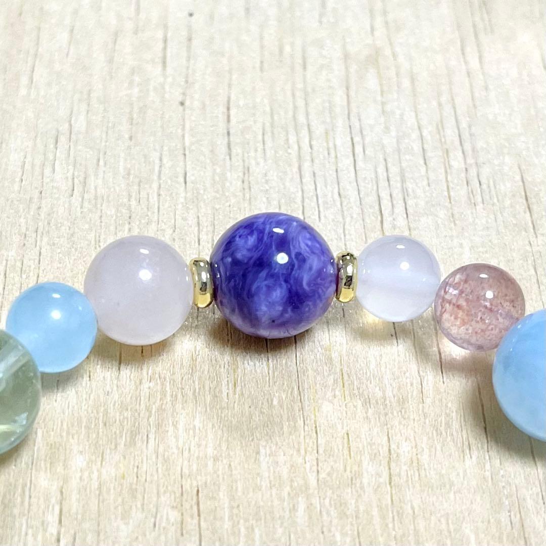 天然石（ラリマー、エンジェルシリカ、クンツァイト、ブルートパーズ等）ブレスレット