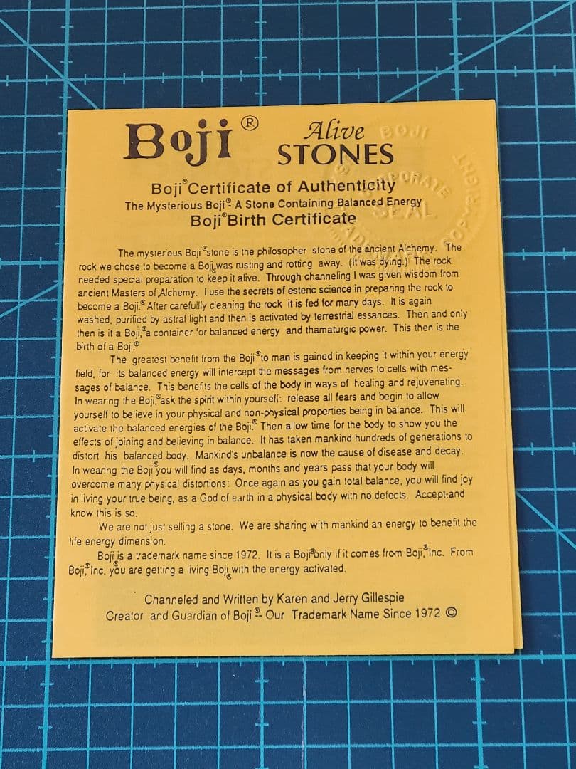 ボージーストーン③　レインボーボージーストーン　Boji Alive STONS