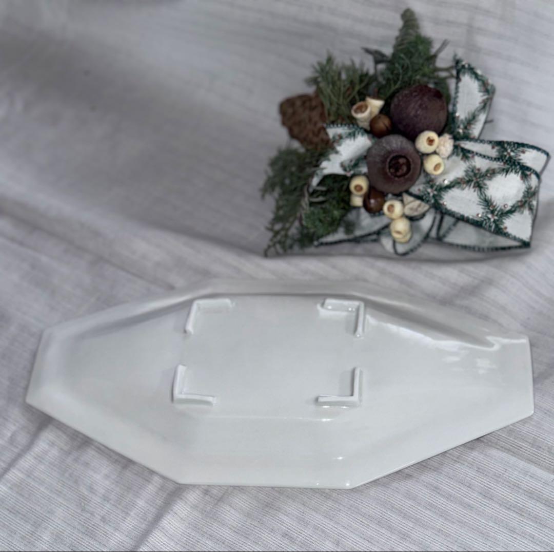 オクトゴナル 舟型 フランスアンティーク風 白磁器