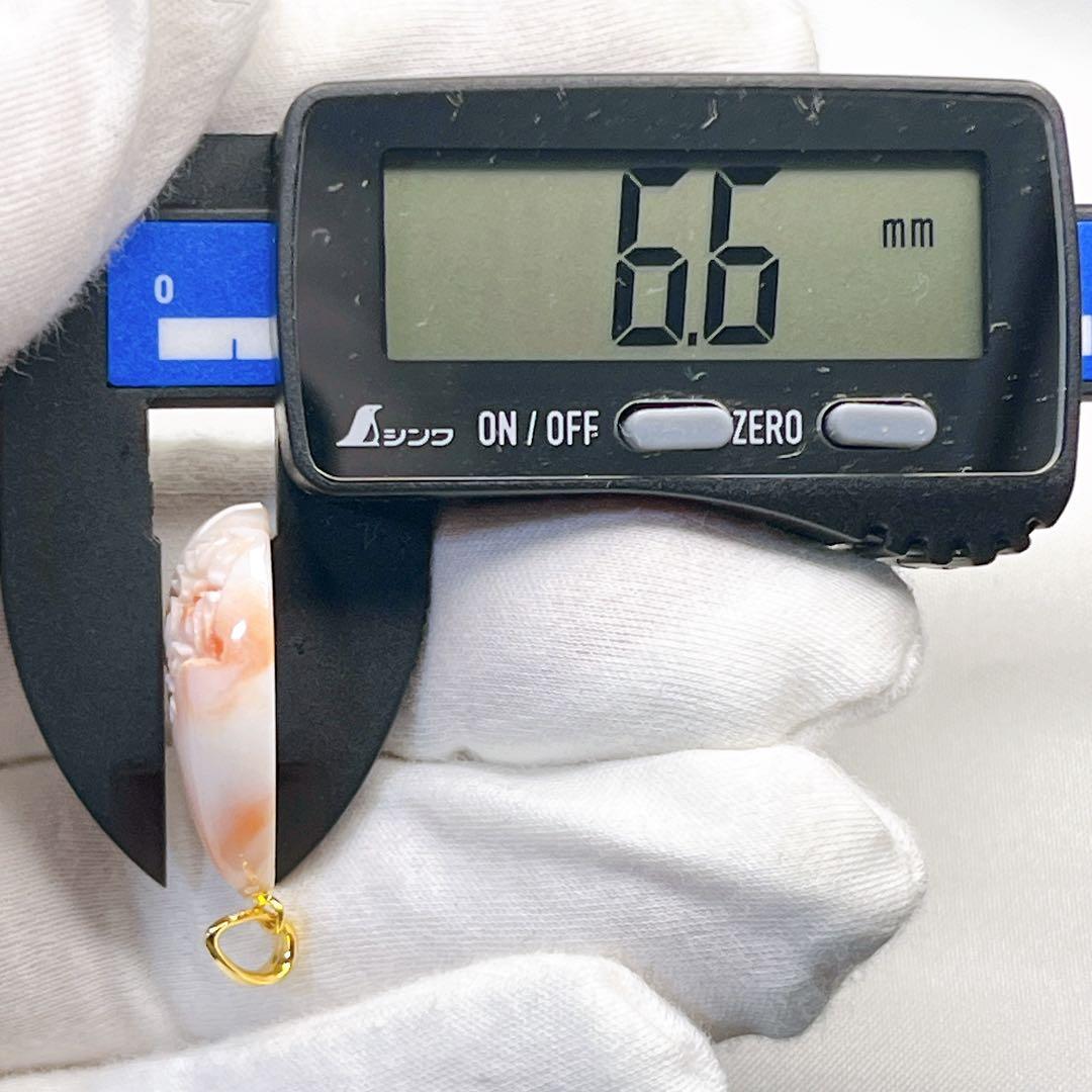 深海珊瑚 花彫刻 ペンダント　シルバー製　ペンダントトープ　アクセサリー