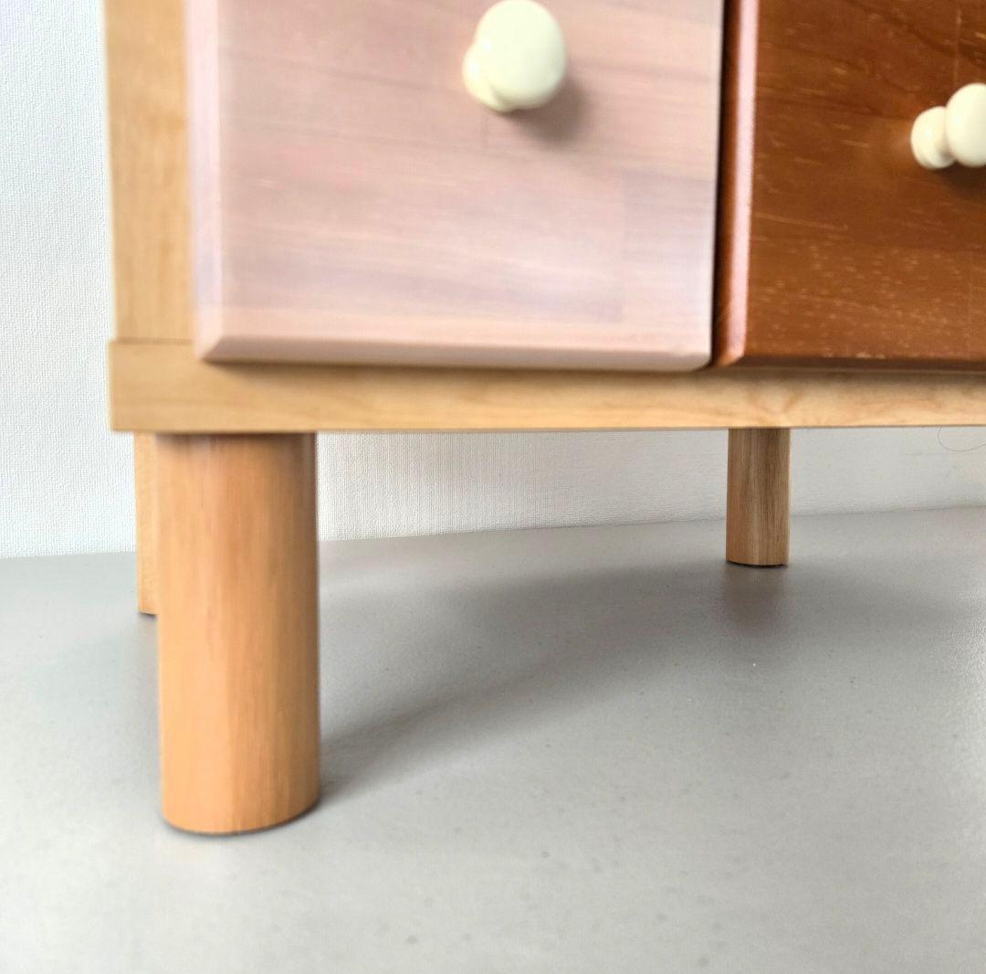 ウッドチェスト　カラフル　木製　引き出し　小物入れ　ポップ　ナチュラル　北欧風