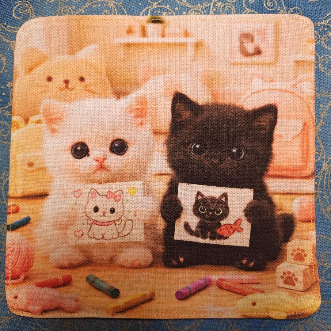 ご確認用　*yufu*　ハンカチ　ねこちゃん柄2/22