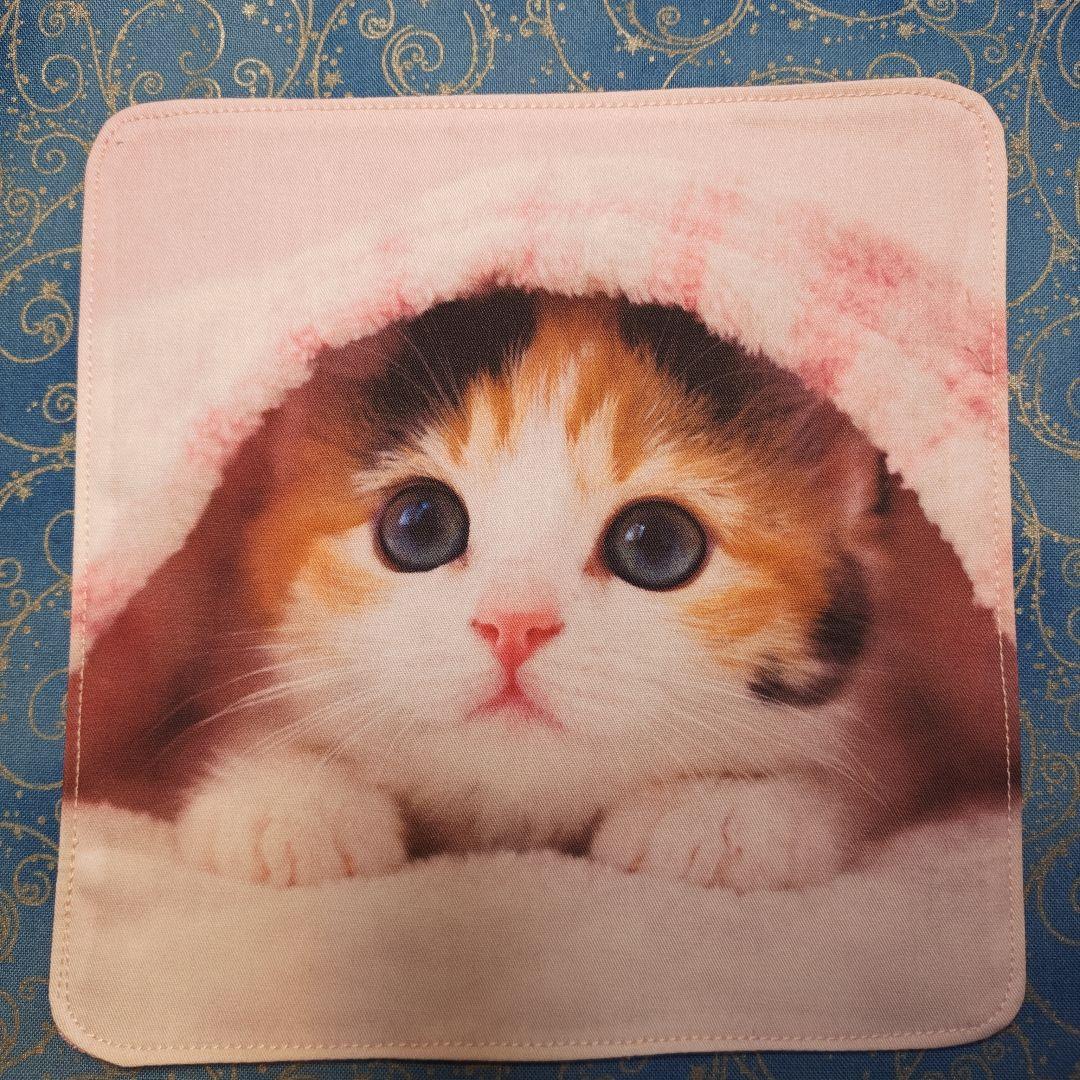 ご確認用　*yufu*　ハンカチ　ねこちゃん柄2/22