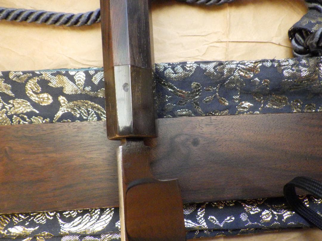 本焼/伯鳳宗良作★柳刃刺身包丁刃渡り尺1寸★水牛八角柄★