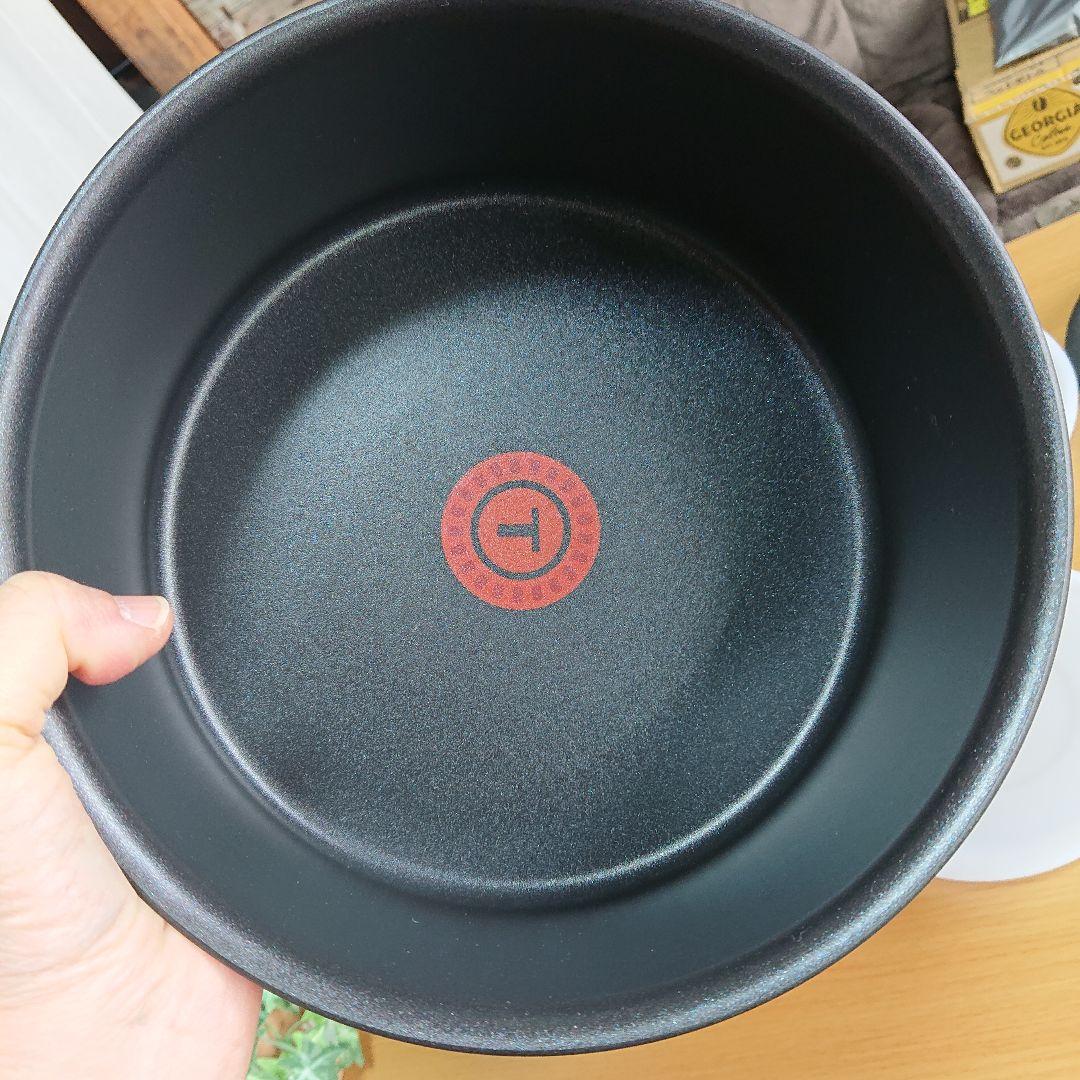 美品【T-FAL】インジニオ・ネオ、レッド、鍋２個セット、取っ手付き