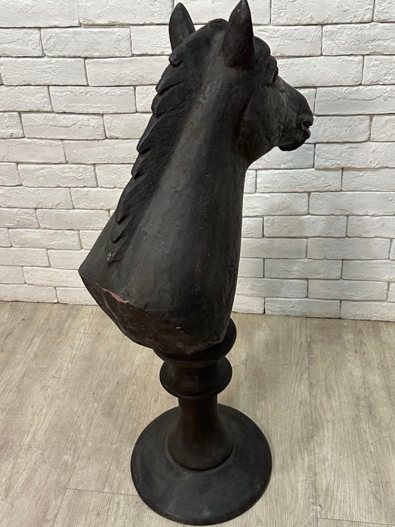【東京都23区配送無料】定価18万　H87cm チェスナイト　置物 ホース　馬