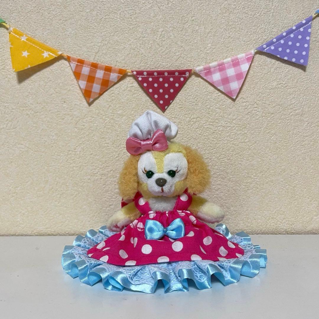 ハンドメイド★サテンレース♡ドットワンピース★ぬいば♡ストラップ用。パルパルーザ