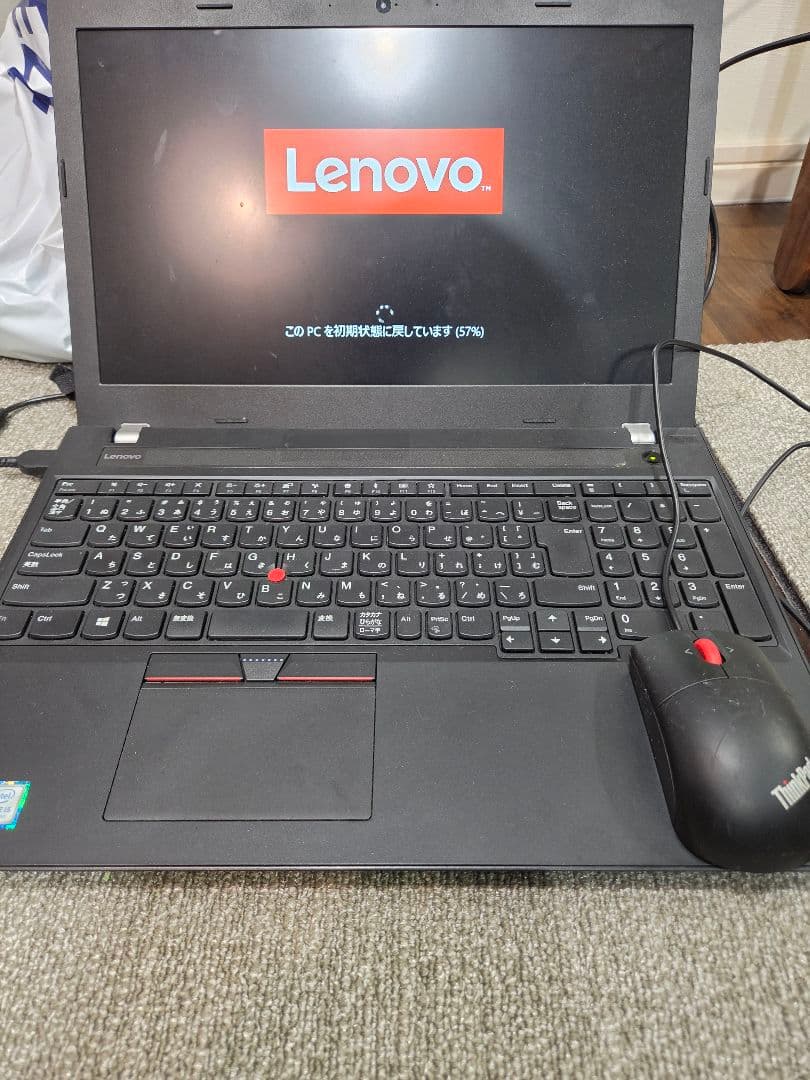 【ジャンク】Lenovo ThinkPad ノートPCとマウスセット E570