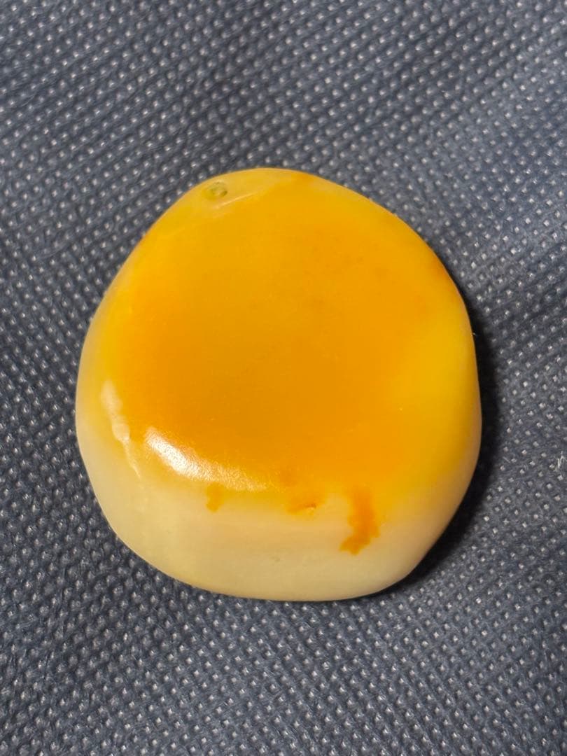中国古美術品　黄砡　鰲鶴彫刻　玉　71g