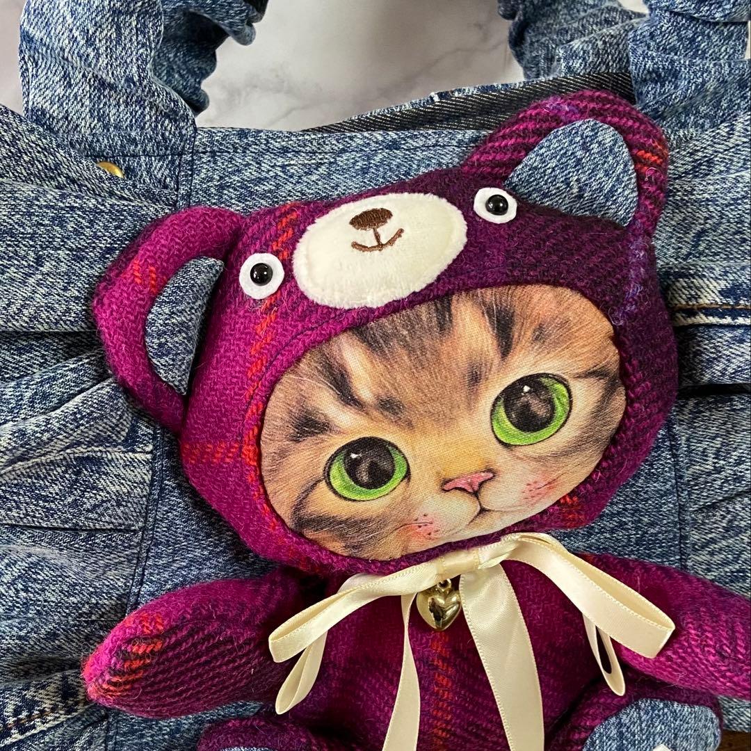 コヤンイサムチョン♡デニムリメイク 【フリルバッグ】トートバッグ ハンドメイド