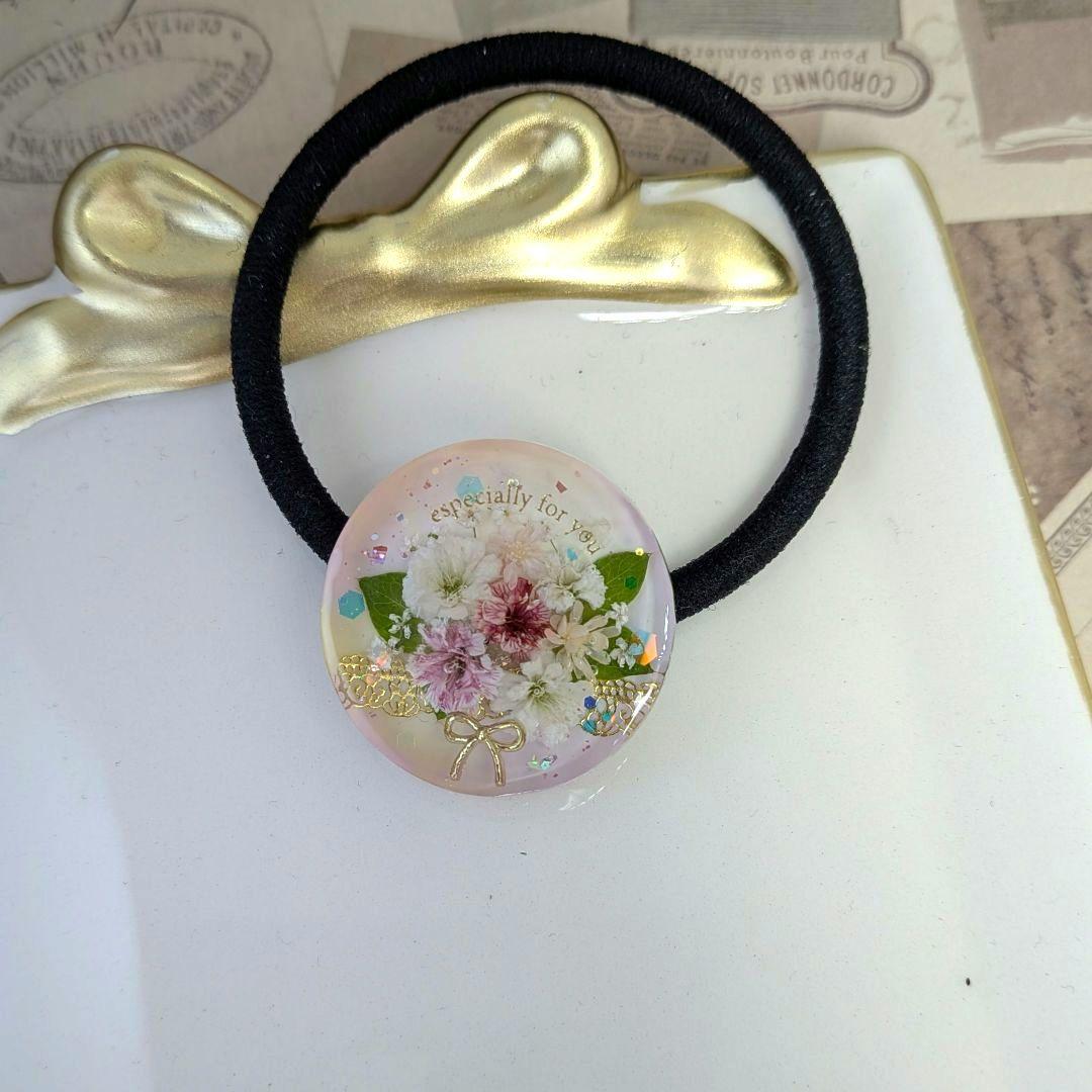 ＃531 ローズブーケ✴レジンヘアゴムキーホルダーブローチ