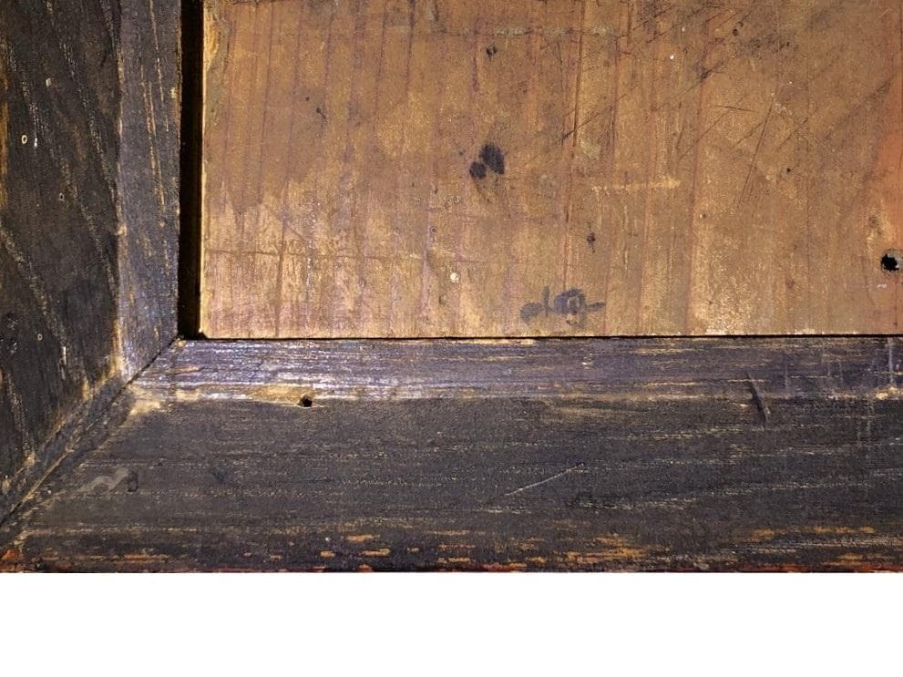 【 岸田劉生「村子供像」】　肉筆板絵