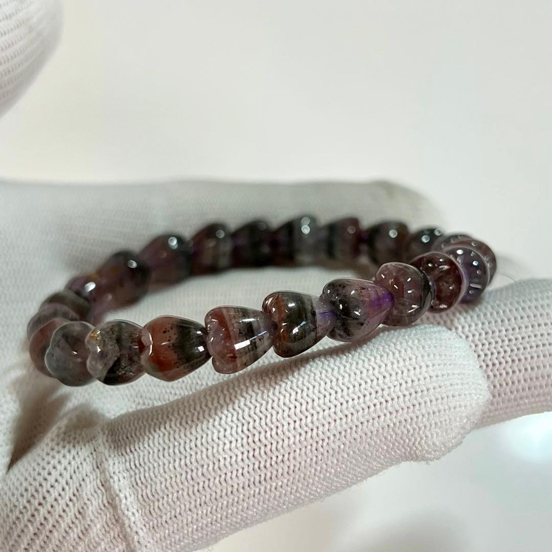 高品質　カナダ産　いちご型　オーラライト23ブレスレット　6