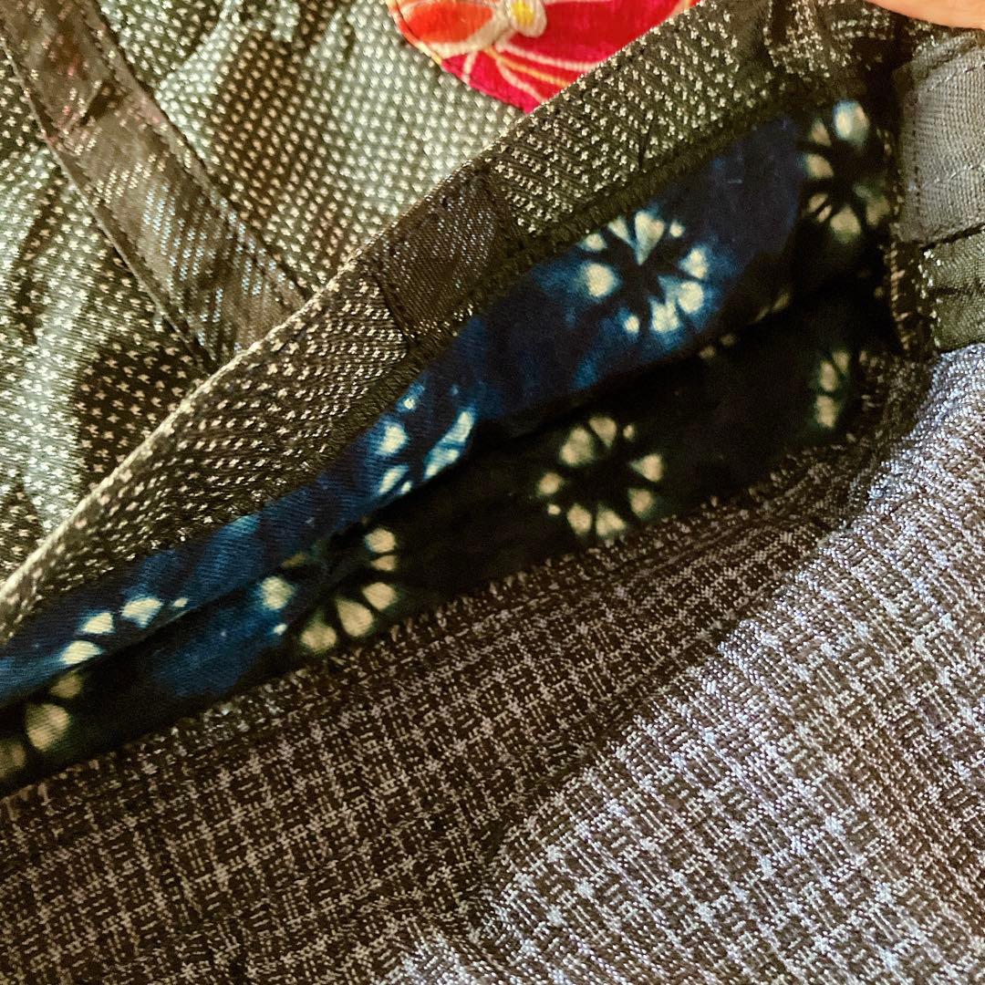 【高級】ショルダーバッグ　古布リメイク　藍染　パッチワーク　一点物　着物リメイク