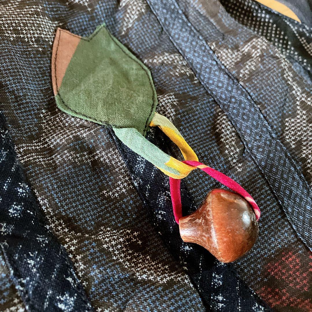 【高級】ショルダーバッグ　古布リメイク　藍染　パッチワーク　一点物　着物リメイク