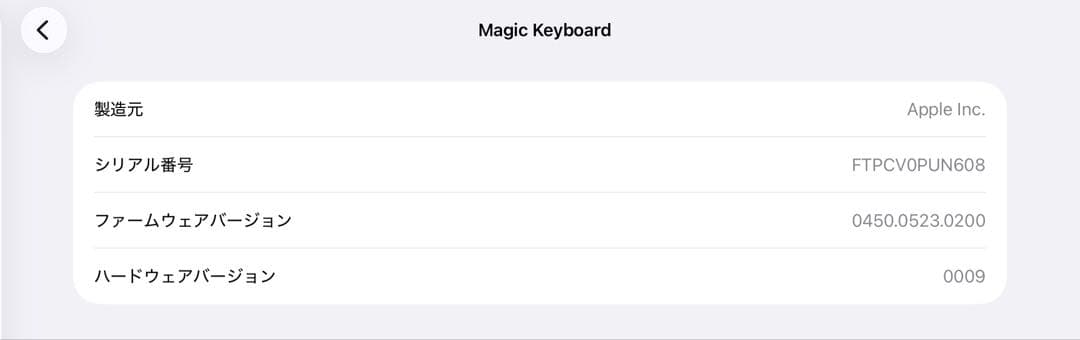 美品　正常動作確認済み　Magic Keyboard 12.9インチ ブラック