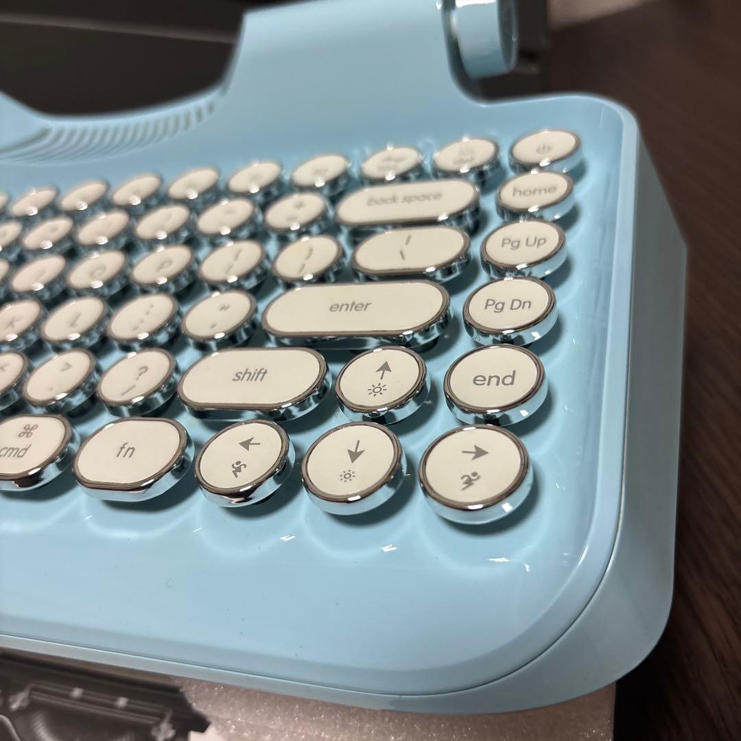 KnewKey Rymek タイプライター風メカニカルキーボード　ブルー