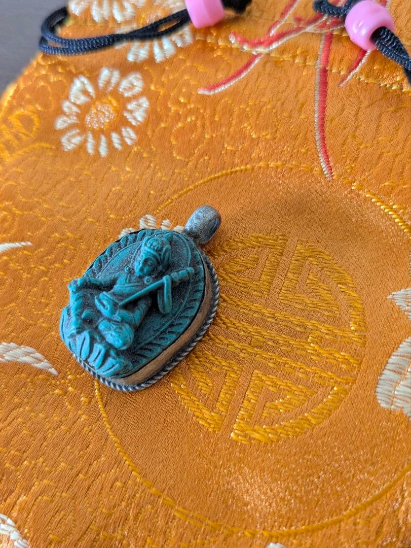 【希少】インド・シッキム入手 文殊菩薩　ペンダント 知恵の守護神