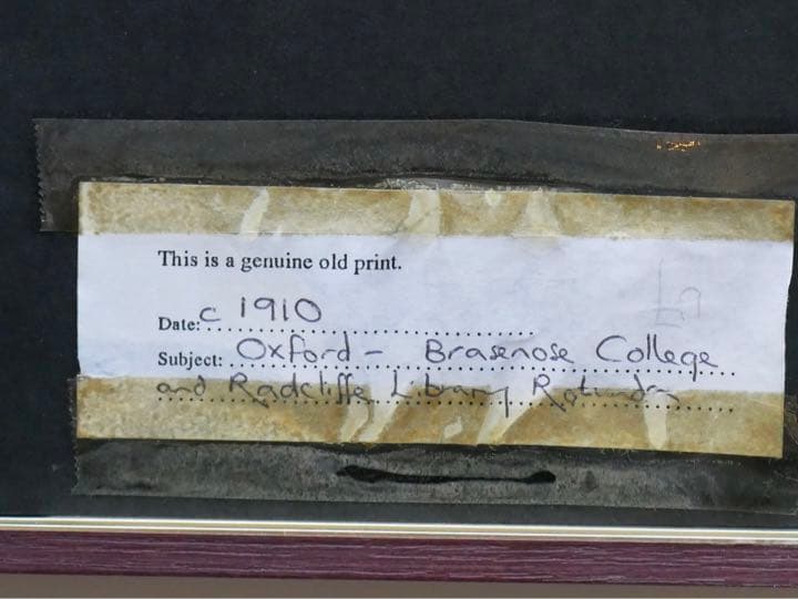 アンティーク　Oxfordの風景　1910